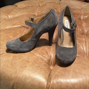 Steve Madden gray suede heels size 10